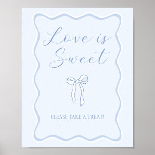 Love is Sweet Blue Tying the Knot Favour  Poster