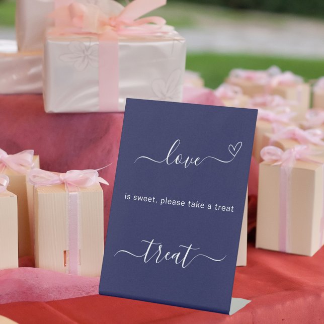 Love is sweet blue wedding treat sign (Creator Uploaded)