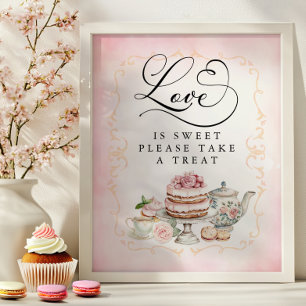 Love is Sweet Bridal Shower Dessert Table Sign