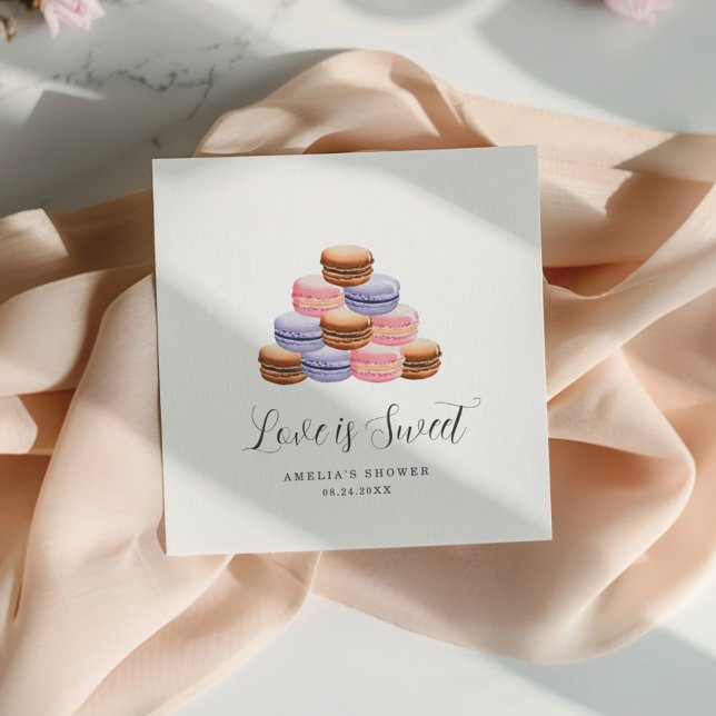 Love Is Sweet Bridal Shower Invitation Napkin (Creator Uploaded)