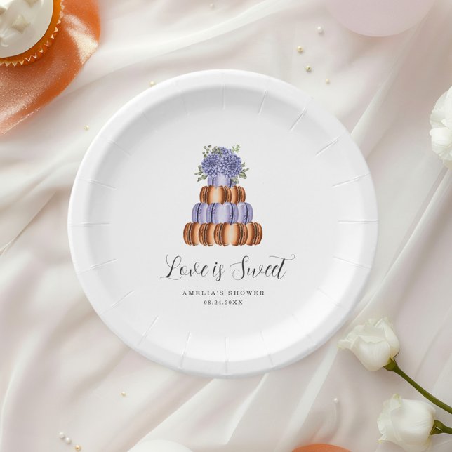Love Is Sweet Bridal Shower Invitation Paper Plate (Creator Uploaded)