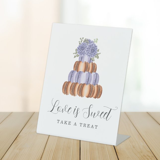 Love Is Sweet Bridal Shower Take a Treat Pedestal Sign (Creator Uploaded)