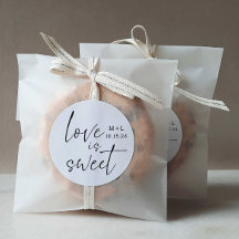 Love is Sweet Calligraphy Wedding Favour