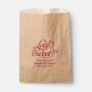 Love is Sweet Candy Buffet Dessert Buffet Wedding Favour Bags