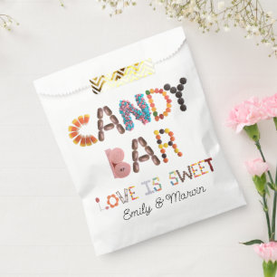Love is Sweet Candy favour Bags for Candy bar 