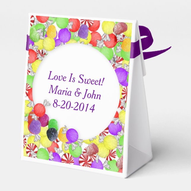 Love Is Sweet Candy Favour Box (Back Side)