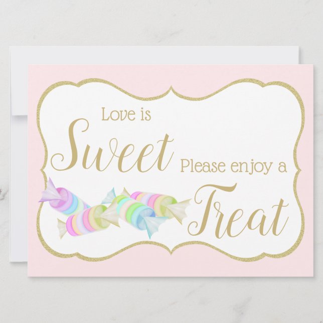 Love is Sweet Candy Pink Sign (Front)