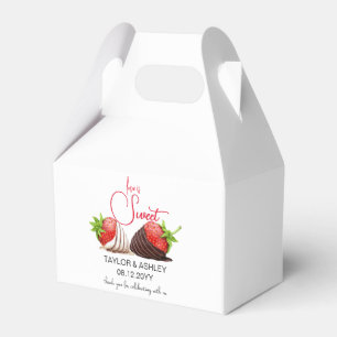 Love Is Sweet Chocolate Covered Strawberry Favour Box