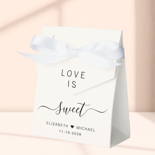 Love Is Sweet Cream Wedding Favour Box (Creator Uploaded)
