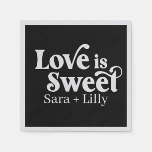 Love is Sweet Custom Wedding Napkin