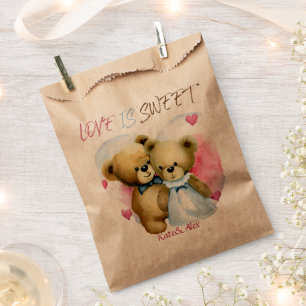 Love is sweet, Cute Bears Wedding Favour Bags