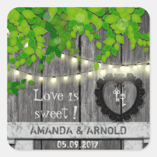 Love Is Sweet Cute Wedding announcemet Sticker