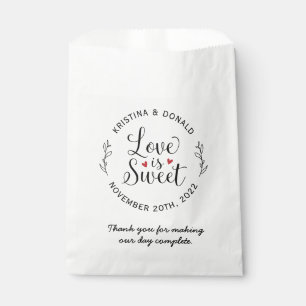 Love is Sweet Doughnut Thank you Wedding Favour Ba Bags