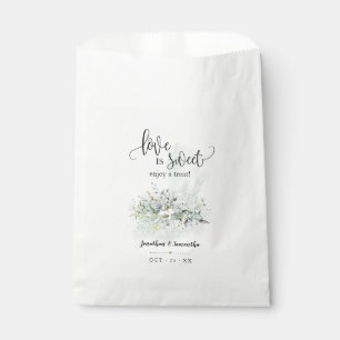 Love is sweet enjoy a treat Eucalyptus succulent Favour Bags
