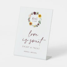 Love is Sweet Fall Wedding Bridal Shower Sunflower