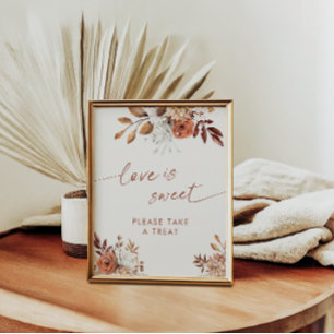 Love Is Sweet Favours Boho Bridal Shower Sign