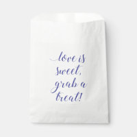 Love Is Sweet Grab A Treat Navy Blue Favour Bag