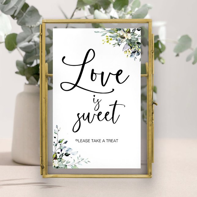 Love is Sweet Greenery Bridal Shower Sign (Creator Uploaded)