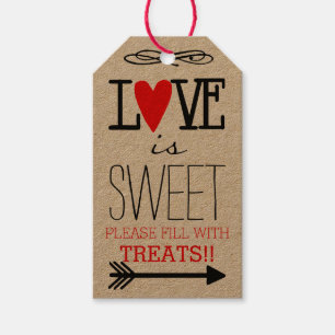 Love Is Sweet Guest Favour on Kraft Paper Gift Tags