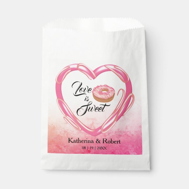 Love Is Sweet Heart | Wedding Favour Bags (Front)