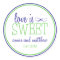 Love Is Sweet Labels (Navy Blue / Lime Green)