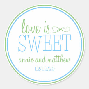 Love Is Sweet Labels (Pale Blue / Mint Green)