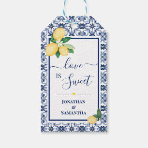 Love is Sweet Lemons Wedding Candy Favour Gift Tag