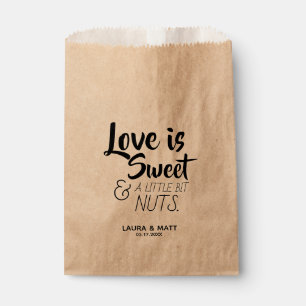 Love is Sweet Little Bit Nuts Wedding Favour Bags