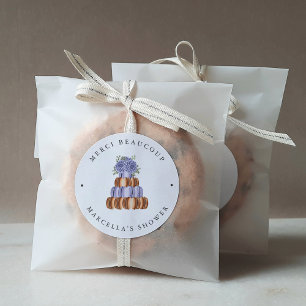 Love Is Sweet (Macaron) Bridal Shower Classic Round Sticker