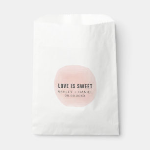 Love is Sweet Modern Wedding Treat Sacks, Favour Bags