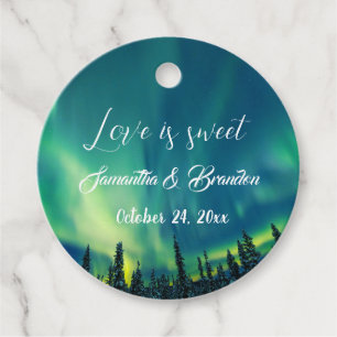 Love is Sweet Northern Lights Aurora Borealis Fav Favour Tags