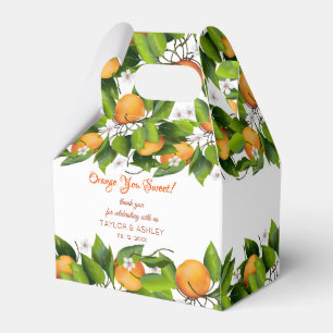 Love Is Sweet Orange Citrus Fruit   Wedding Favour Box