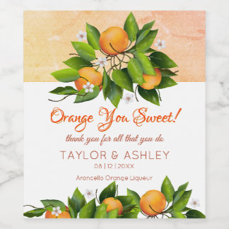 Love Is Sweet Orange Fruit Wine Label