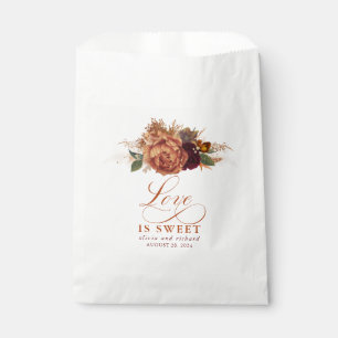 Love is Sweet Pampas Grass Terracotta Floral Favour Bags