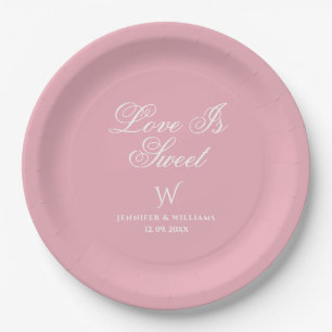 Love is sweet  paper plate