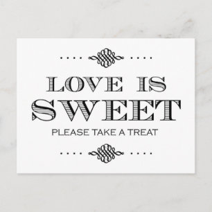Love is Sweet Please Take a Treat Postcard