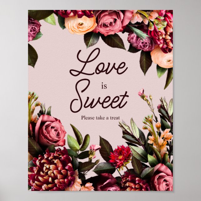 Love is Sweet, Please Take a Treat Poster (Front)
