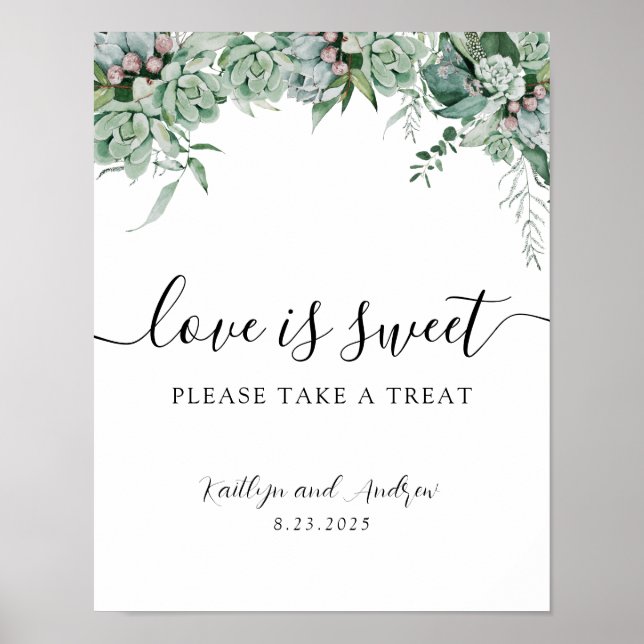 Love is Sweet Please Take a Treat Sign (Front)