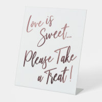 Love is Sweet Please Take a Treat Simple Rose Gold