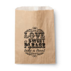 Love Is Sweet, Please Take A Treat! Wedding Favour