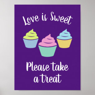Love is sweet please take a treat wedding sign