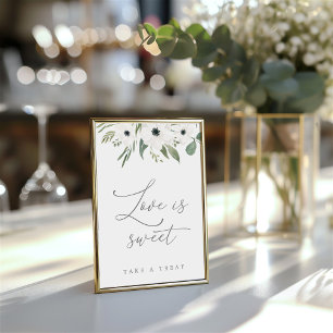 Love is Sweet Sage & Eucalyptus Tabletop Sign Invitation