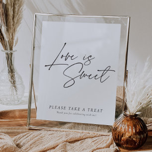 Love is Sweet Sign Modern Bridal Shower