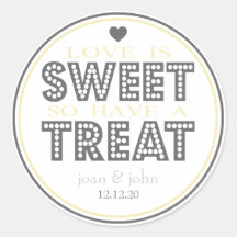 Love Is Sweet So Have A Treat (Yellow / Silver)