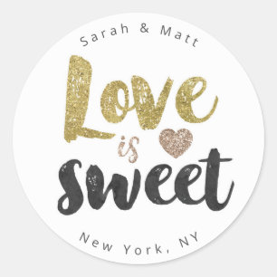 Love is Sweet Sticker - Wedding Sticker