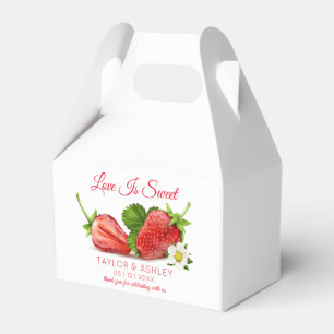 Love Is Sweet Strawberry Fruit   Wedding Favour Bo Box