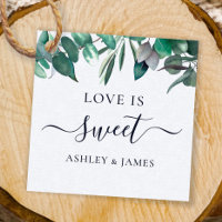 Love is Sweet Tag, Handmade Gift Tag, Wedding