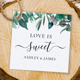 Love is Sweet Tag, Handmade Gift Tag, Wedding Favour Tags