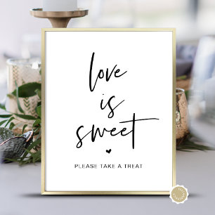 Love is Sweet, Take a Treat, Modern Desert Table Poster
