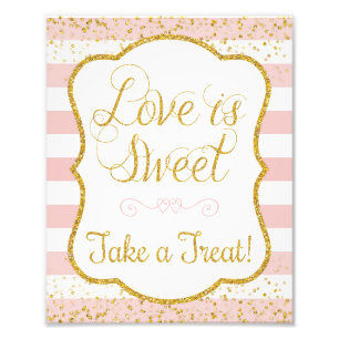 Love Is Sweet Take a Treat Sign • 8 x 10 Print